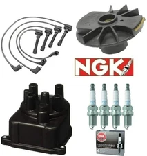 FOR Acura Integra NGK Tune-Up Kit Cap Rotor Spark Plugs Wire Set Kit