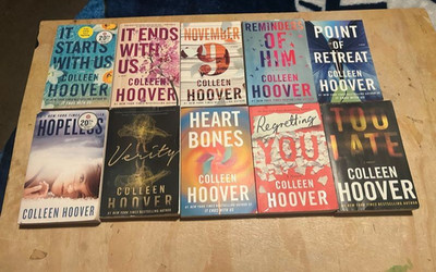 Colleen Hoover Lot 10 Books It Starts Ends With Us Verity November 9 Heart Bones