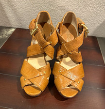 Michael Kors Brown Leather Heels- 7