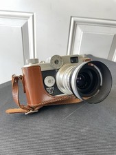 Vintage Argus C4 Silver 35mm Film Camera with Leather Case Lens Hood