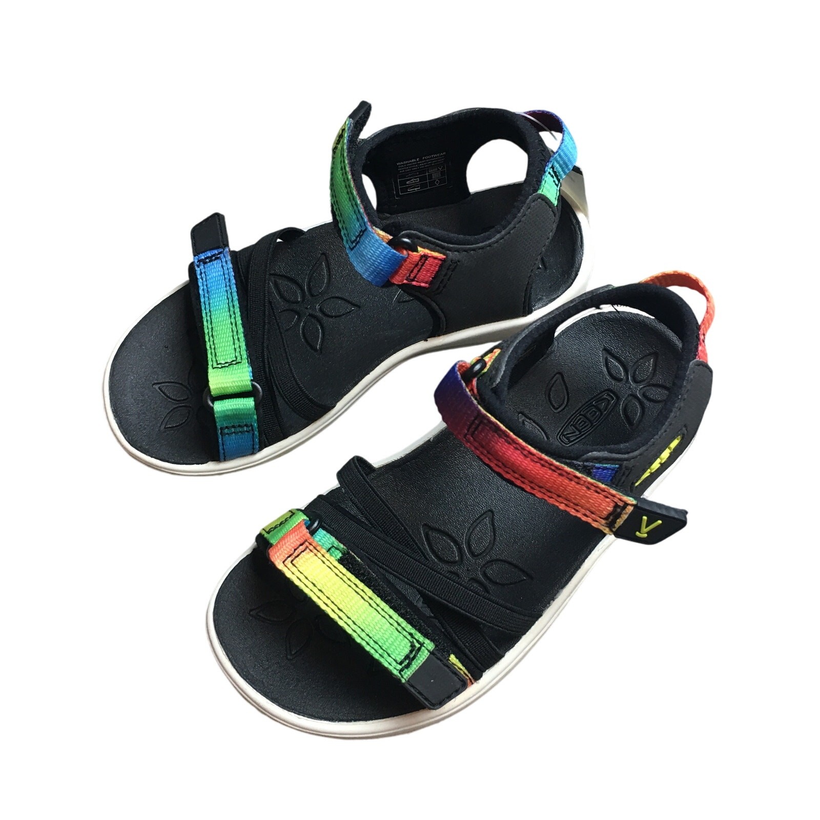 NUOVO sandalo Keen nero originale tie dye verano RAGAZZO bambino taglia 9
