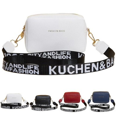 Tasche Bolsa ZIP -Buchstaben Gedruckt Briefgurt Grosse Kapazität Horizontal