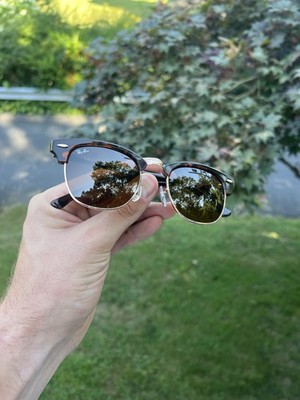 Ray-Ban Clubmaster Classic Sunglasses RB3016 Tortoise Gold Green