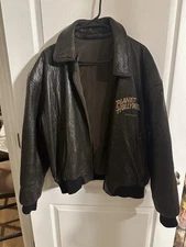 Vintage Planet Hollywood Orlando leather jacket large reversible
