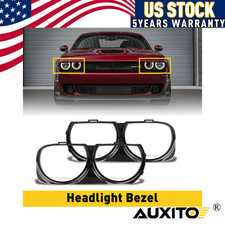 Pair OEM LH＆RH Front Headlight Lamp Bezel T...