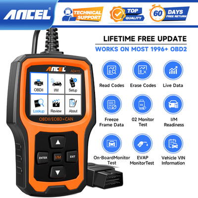 ANCEL AD410 OBD2 Scanner - Advanced Car Diagnostic & Check Engine Light Tool