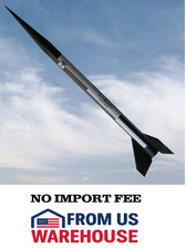 Mad Cow Rocketry 1.6" Fiberglass Mini Black Brant II Rocket Kit 29mm