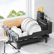 Dish Drying Rack for Kitchen Counter, Countertop Dish Rack with Drainboard, Mult