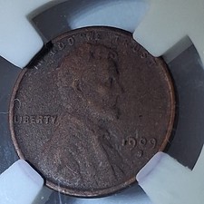 1909s_vdb*LINCOLN CENT Knockout Example VDB Back Variety Wheat Ears no Reserve!
