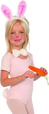 FORUM PLUSH BUNNY EARS w/BOWTIE  TAIL CHILD HALLOWEEN COSTUME ACCESSORY 70225