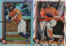 2025 Topps Chrome- Jeremy Pena (RAY WAVE REFRACTOR), Jose Altuve (REFRACTOR)
