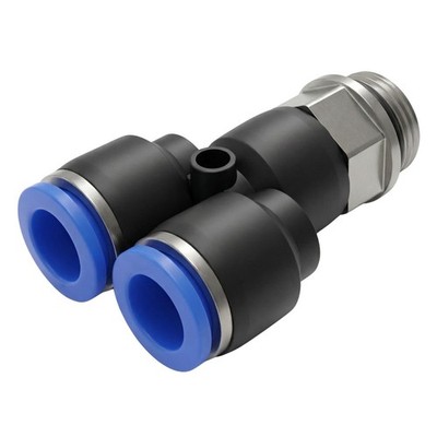 PU Schlauch Y-Steckverbinder Fitting mit Außengewinde 10mm*3/8Zoll Y-Stück Push-