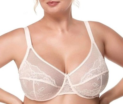 HSIA Enchante Lace Unlined Underwire Bra, size 44DDD/100F