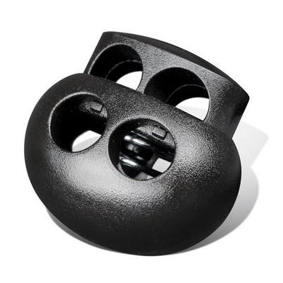 10 Pcs Plastic Cord Lock End Toggle Double Hole Spring Stopper Fastener Slider