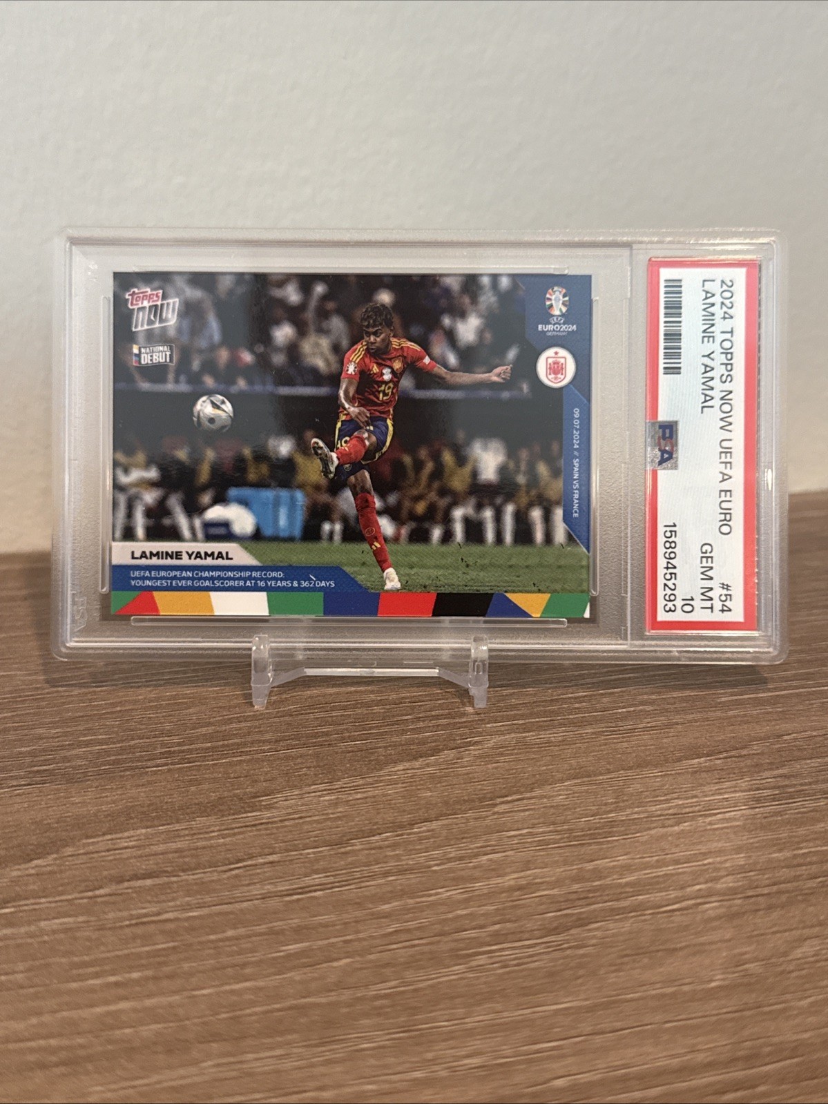 Lamine Yamal 2024 Topps Now UEFA Euro Soccer #54🔥PSA 10🔥 Spain Barcelona view 1