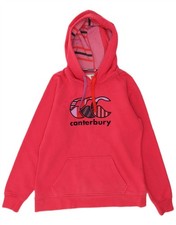 Canterbury Womens Uglies Graphic Hoodie Jumper UK 12 Medium Pink CB07