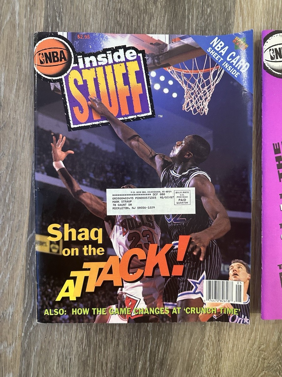 3 Vintage 1993 NBA Inside Stuff Magazine (Jordan, Shaw, & Malone
