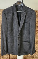 Black Blazer Express Photographer Fitted Men' Sports Business Jacket Coat Sz 42R