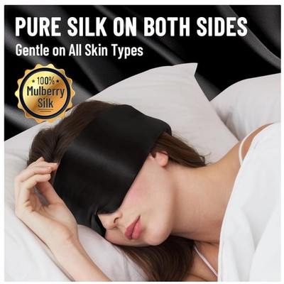 Mulberry Silk Sleep Mask - Blackout Eye Cover