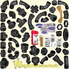 Temperguss Fittings schwarz Fitting Temperguß Fittinge Gewinde Schraubfittinge