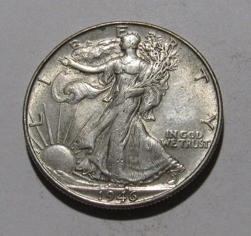 Photo of a 1946-P Walking Liberty Half Dollar from an eBay listing that sold on Jul 19, 2026