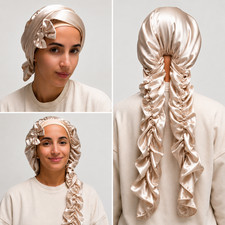 Long Hair Satin bonnet for sleeping