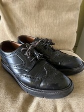 Cheaney  Lulu  Hi Shine Black Leather Brogues With Vibram Soles Size 7UK. Boxed