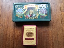 2 empty Scotch Whisky tins - William Grant's and Glenmorangie Miniatures