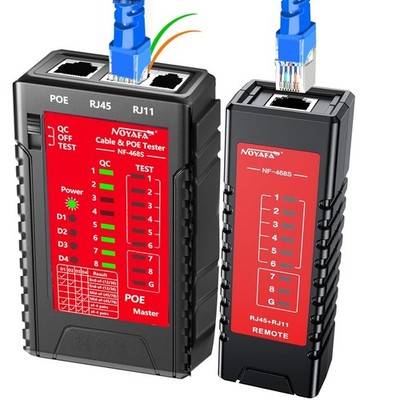 NF-468S Network Cable Tester for RJ11 RJ12 RJ45 CAT5 CAT6 POE LAN Telephone Line