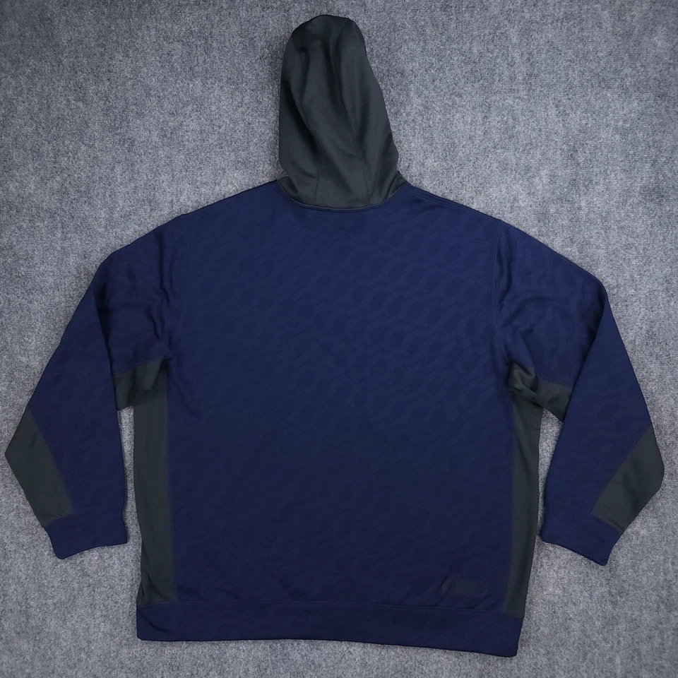 Navy Midshipmen Hoodie Mens 3XL Blue Gray NCAA Football Nike Therma Fit Pullover - Image 2 of 4