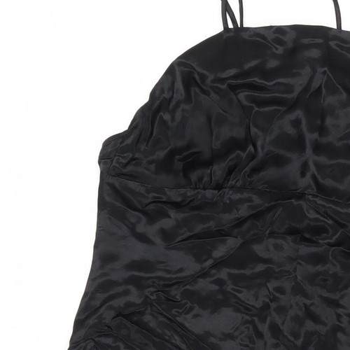 Vestido midi negro sin cordones para mujer Zara, M, fiesta/cóctel - Imagen 12 de 12