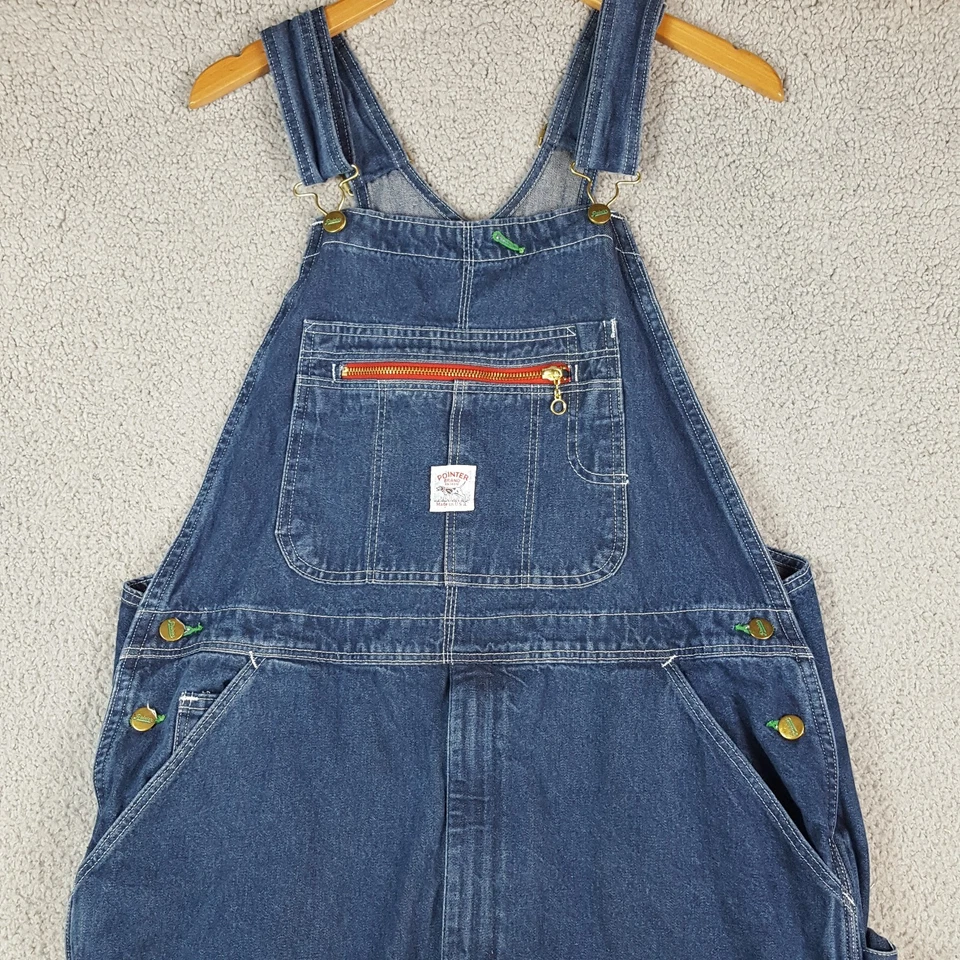 Vintage Pointer Brand Men's Size 36 USA Workwear Work Denim Bib Overalls Jean - Image 2 of 4