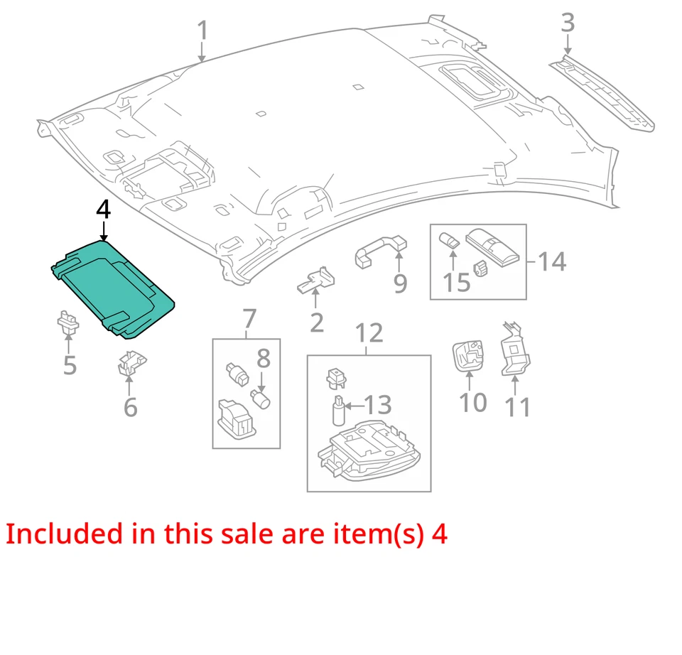 2010-2017 Mercedes-benz E550 Passenger Sun Visor Mirror Right Sunvisor THEC6 - Image 3 of 4