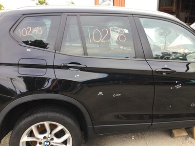 #ad 2011 2013 BMW X3 Right Passenger Side Rear Door Black Has Scratches $180.00