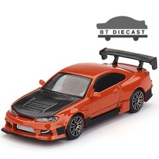 MINI GT NISSAN SILVIA S15 D-MAX 1/64 DIECAST MODEL CAR METALLIC ORANGE MGT00581