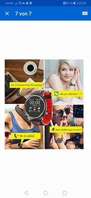 Duang Smartwatch, Bluetooth Fitness Tracker Uhr IP67 Wasserdichter Aktivitäts-T