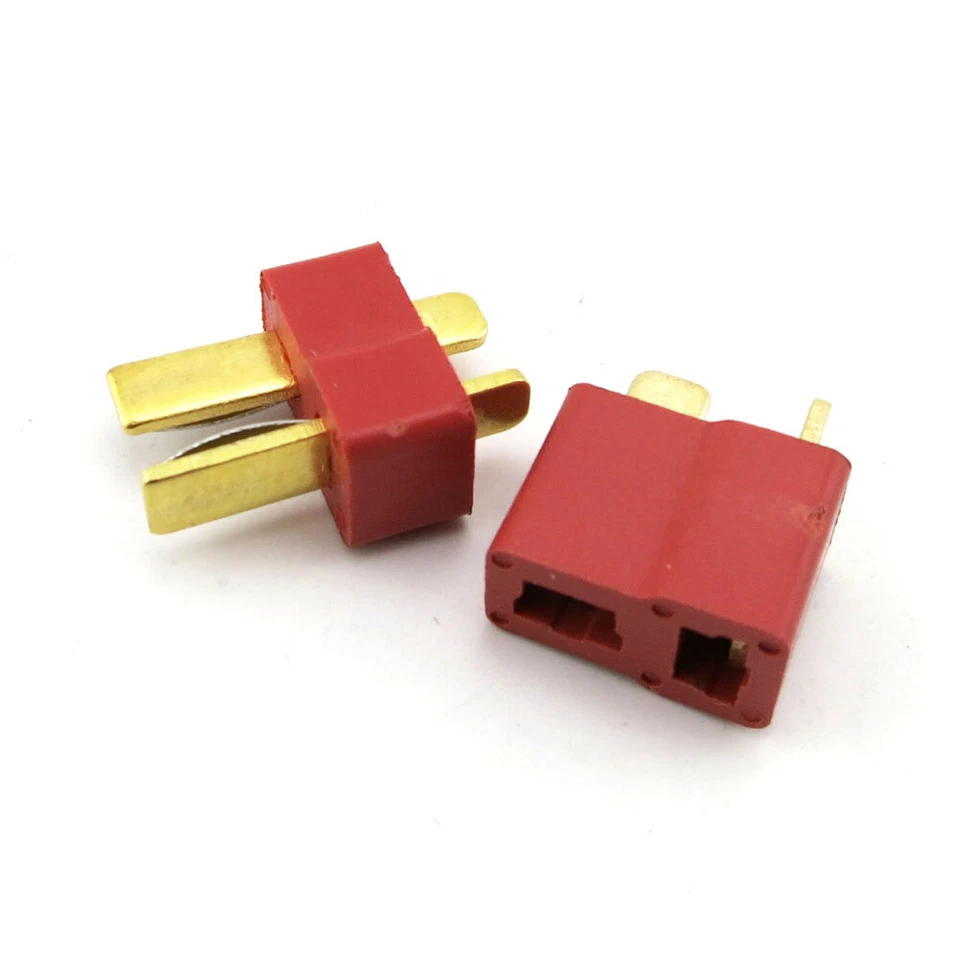 10/20x Enchufe en T Conectores Macho y Hembra Estilo Deans Para RC LiPo Batería Coche Avión Foto 3 de 4