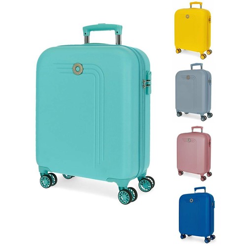 Trolley bagaglio a mano rigido antigraffi leggero 55x40x20cm 4 ruote per  aereo | eBay