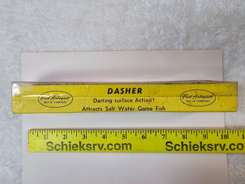VTG Fred Arbogast 2300R Dasher Lure Red Head White Box & Catalog – 8" Saltwater - Picture 8 of 18