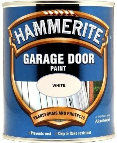 Hammerite Garage Door Paint Prevents Rust GLOSS Finish 750ml White