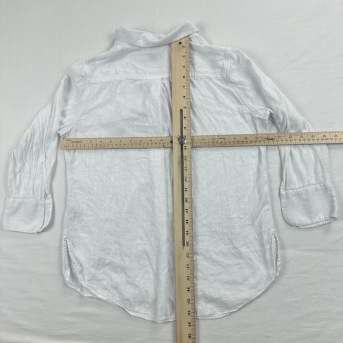 Vineyard Vines Womens Shirt small 1/2 Button Up Cotton all white beach - Picture 14 of 18