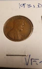 1931 D LINCOLN WHEAT PENNY  VERY  FINE CONDITION