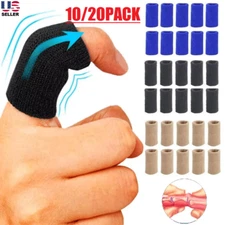 20×Finger Sleeves Splint Brace Compression Finger Support Pain Arthritis Trigger