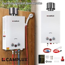 Gasdurchlauferhitzer Propan 10L 20 kW inkl. Duschkopf LPG Warmwasserzubereiter