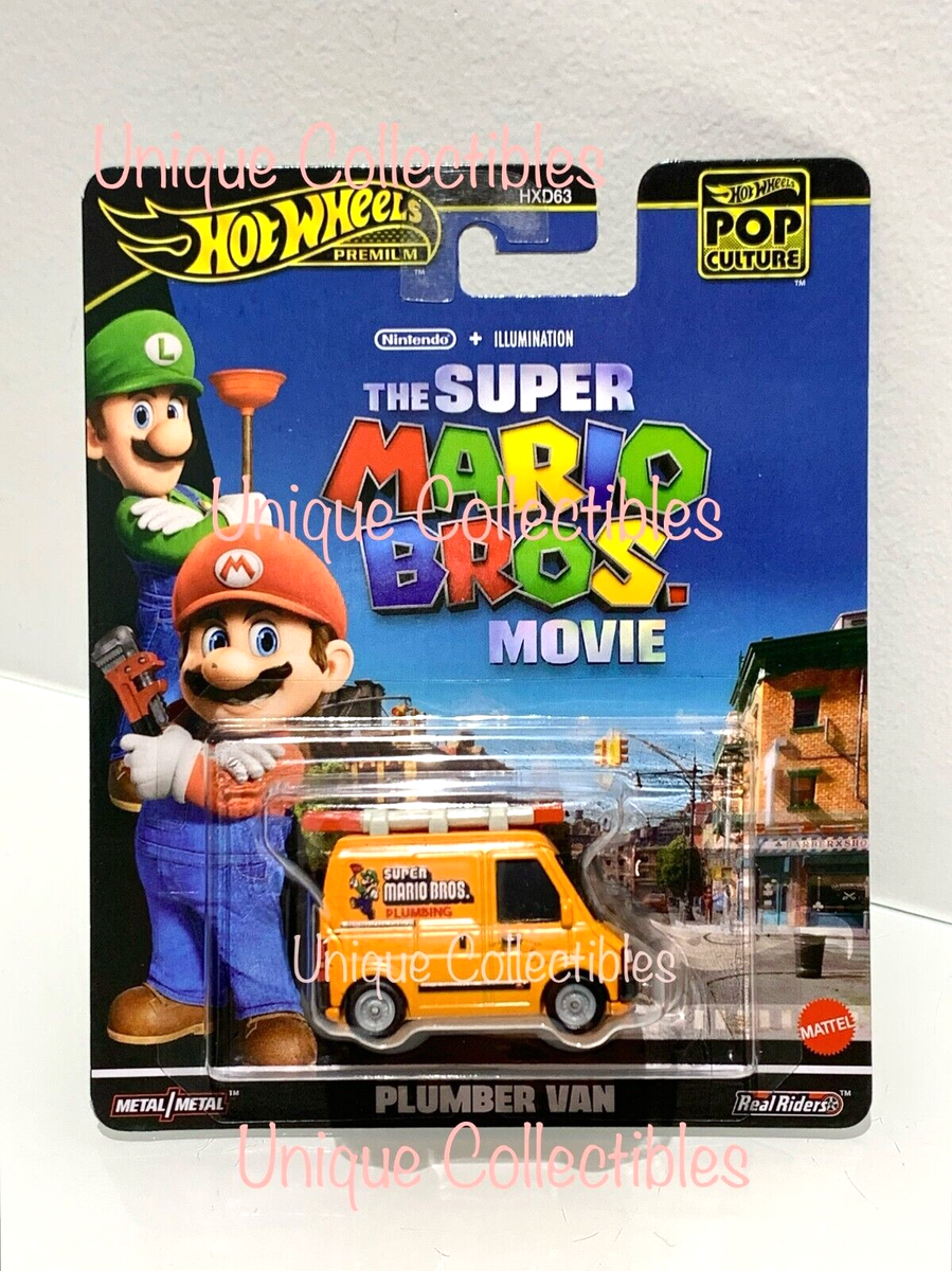 Hot Wheels Premium Plumber Van and Mario The Super Mario Bros