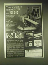 1989 Foley-Belsaw Planer-Molder-Sander-Saw Ad - Your workshop can pay off