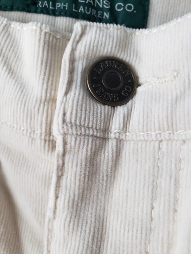 Lauren Ralph Lauren Corduroy Straight Leg Classic Ivory Pants Size 2P - Picture 4 of 9