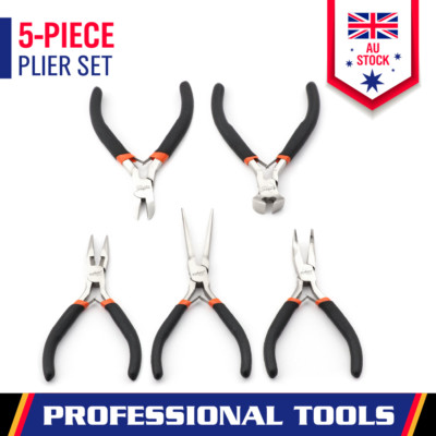 New 5PC Mini Beading Pliers Set Round Bent Long Nose Jewellery Making ...