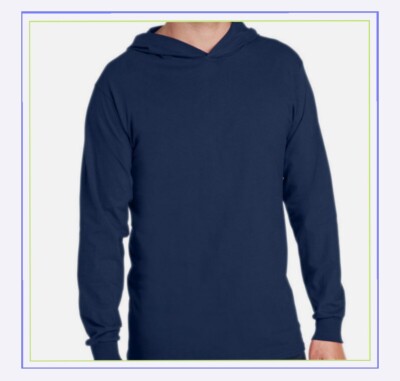 6 PACK MEN HOODED T SHIRT L/S HIGH VISI SAFETY GREEN & ORANGE S-2XL  BULK LOT