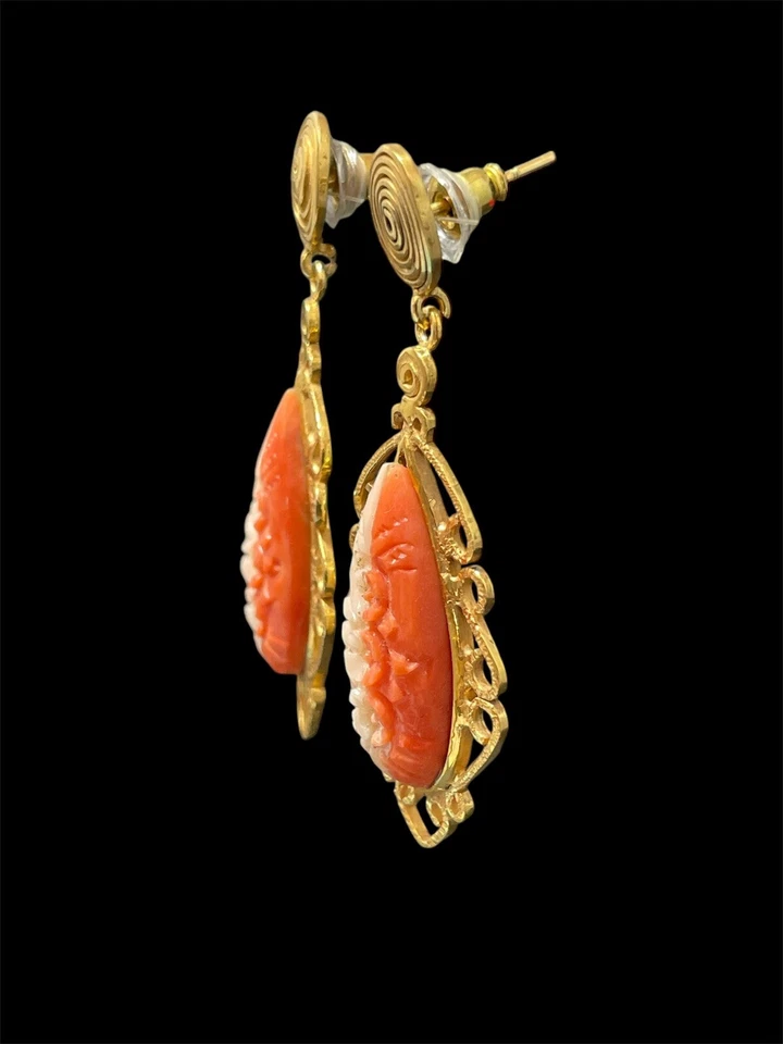 Orecchini in argento e Corallo Cerasuolo E Corallo Rosa - Immagine 2 di 4